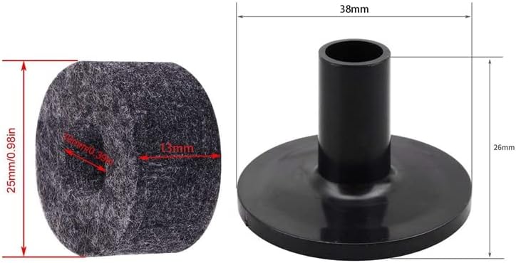 CCeCCe 10 Pack Cymbal Stand Felts Washer Replacement Drum Cymbal Felt Pads with Cymbal Felts Sleeves Set for Boom Cymbal Stand Straight Cymbal Stands Holder Clamp Arm Hi-Hat Stand - Image 3